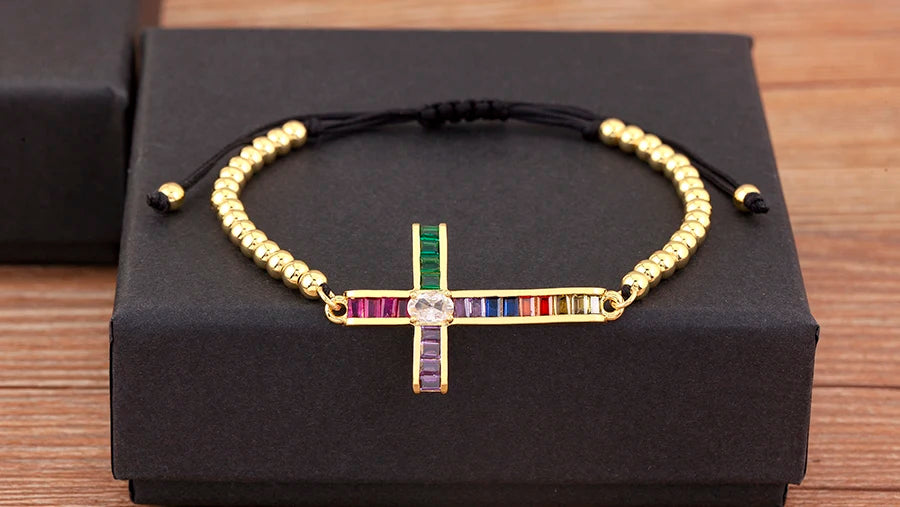 Zircon Cross Bracelet