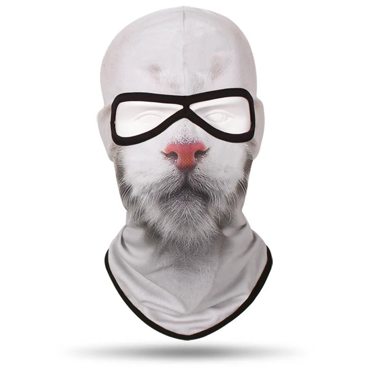Grey Cat Face Balaclava