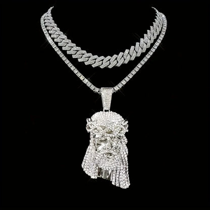 Jesus Pendant Moissanite Necklace