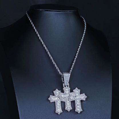 Triple Cross necklace