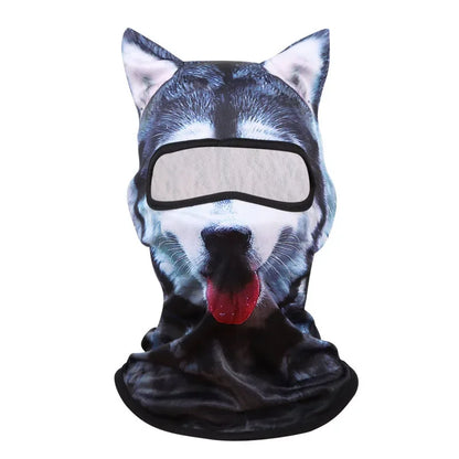 Grey Wolf Balaclava with Ears