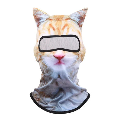Grey Wolf Balaclava with Ears