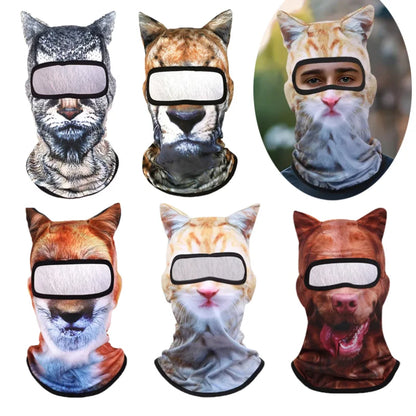 Grey Wolf Balaclava with Ears