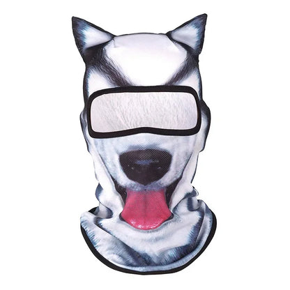 Grey Wolf Balaclava with Ears