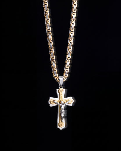 Jesus Cross Thick Chain Necklace