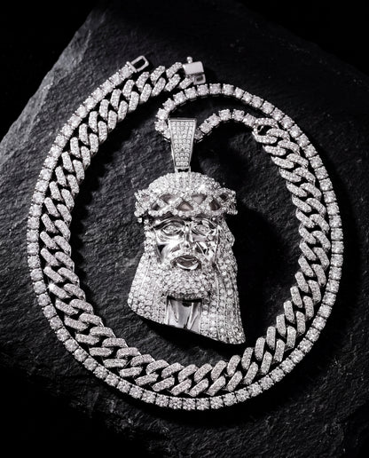 Jesus Pendant Moissanite Necklace