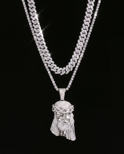 Jesus Pendant Moissanite Necklace
