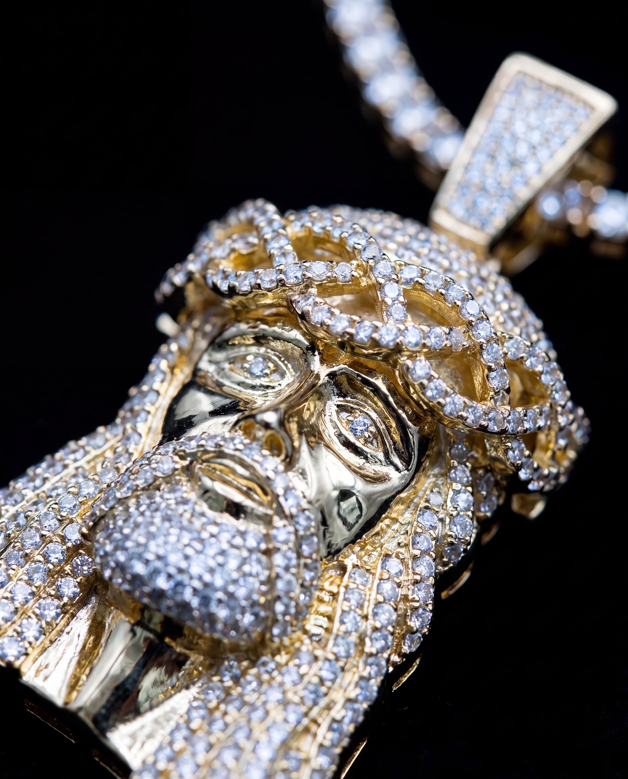 Jesus Pendant Moissanite Necklace